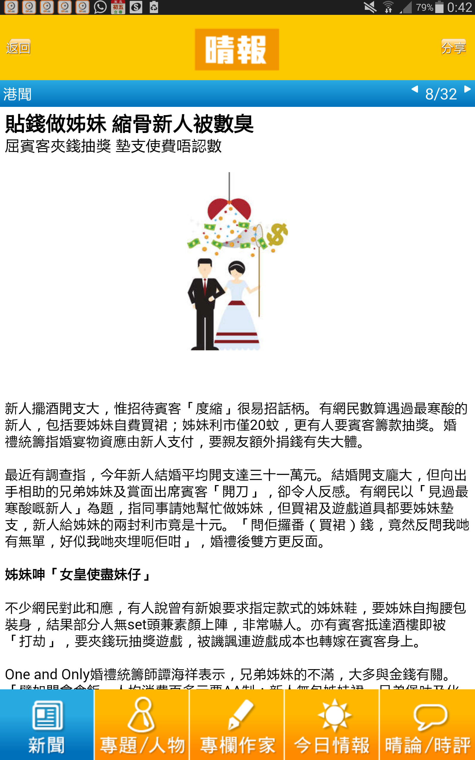 婚禮統籌師譚海祥Billy Tam之媒體報導: 貼錢做姊妹 縮骨新人被數臭